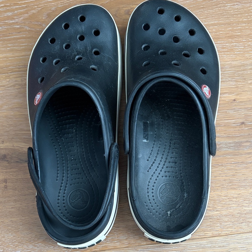 CROCS Black and White Sandals